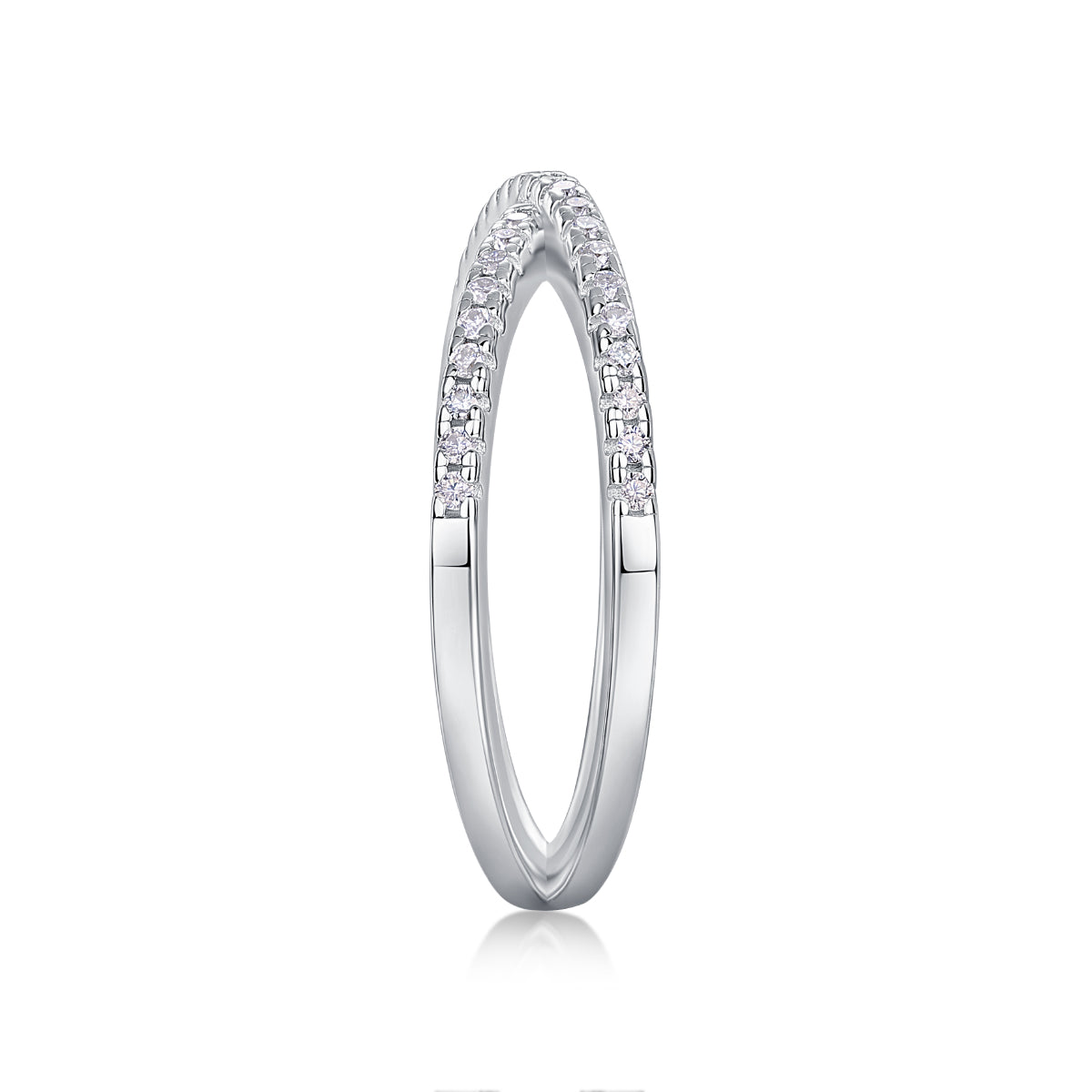 Double Band Pavé Ring