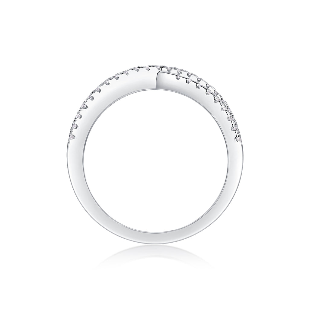 Double Band Pavé Ring