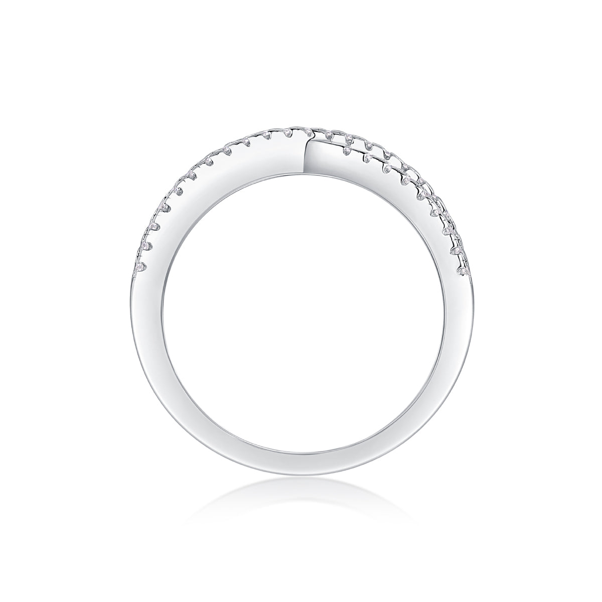 Double Band Pavé Ring