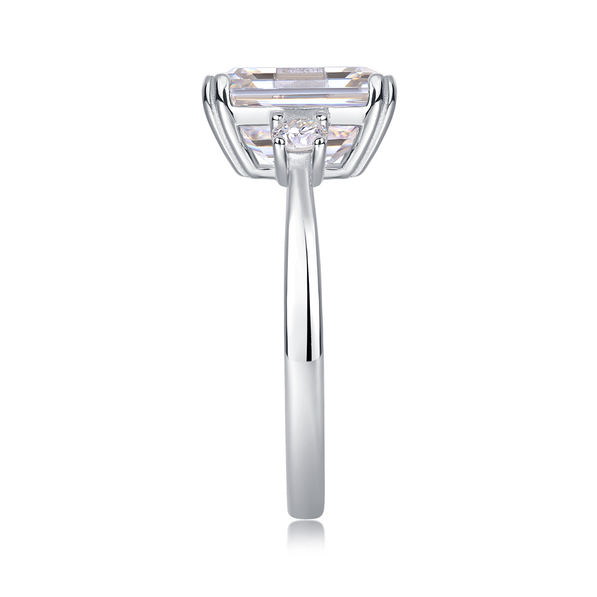 Three-Stone Emerald-Cut Ring