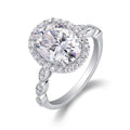 Oval Halo Twist Ring