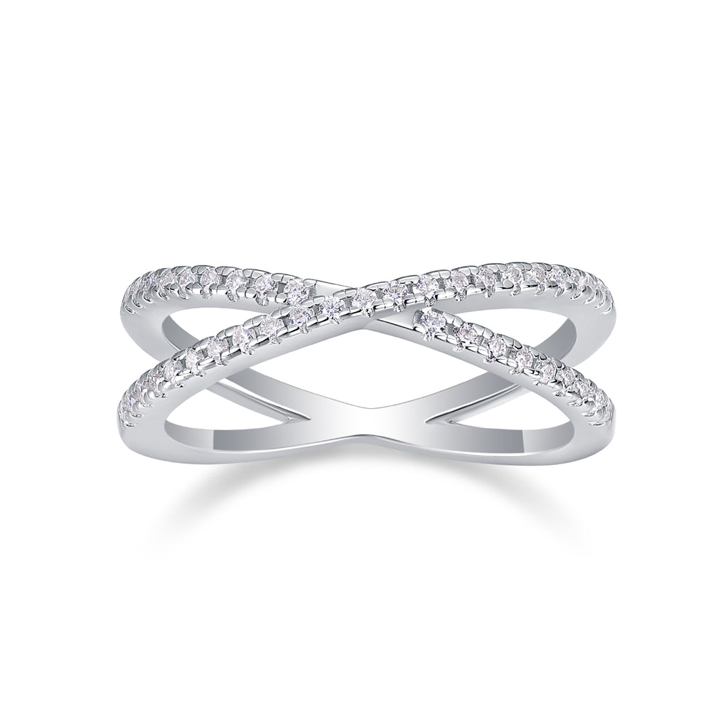 Double Band Pavé Ring