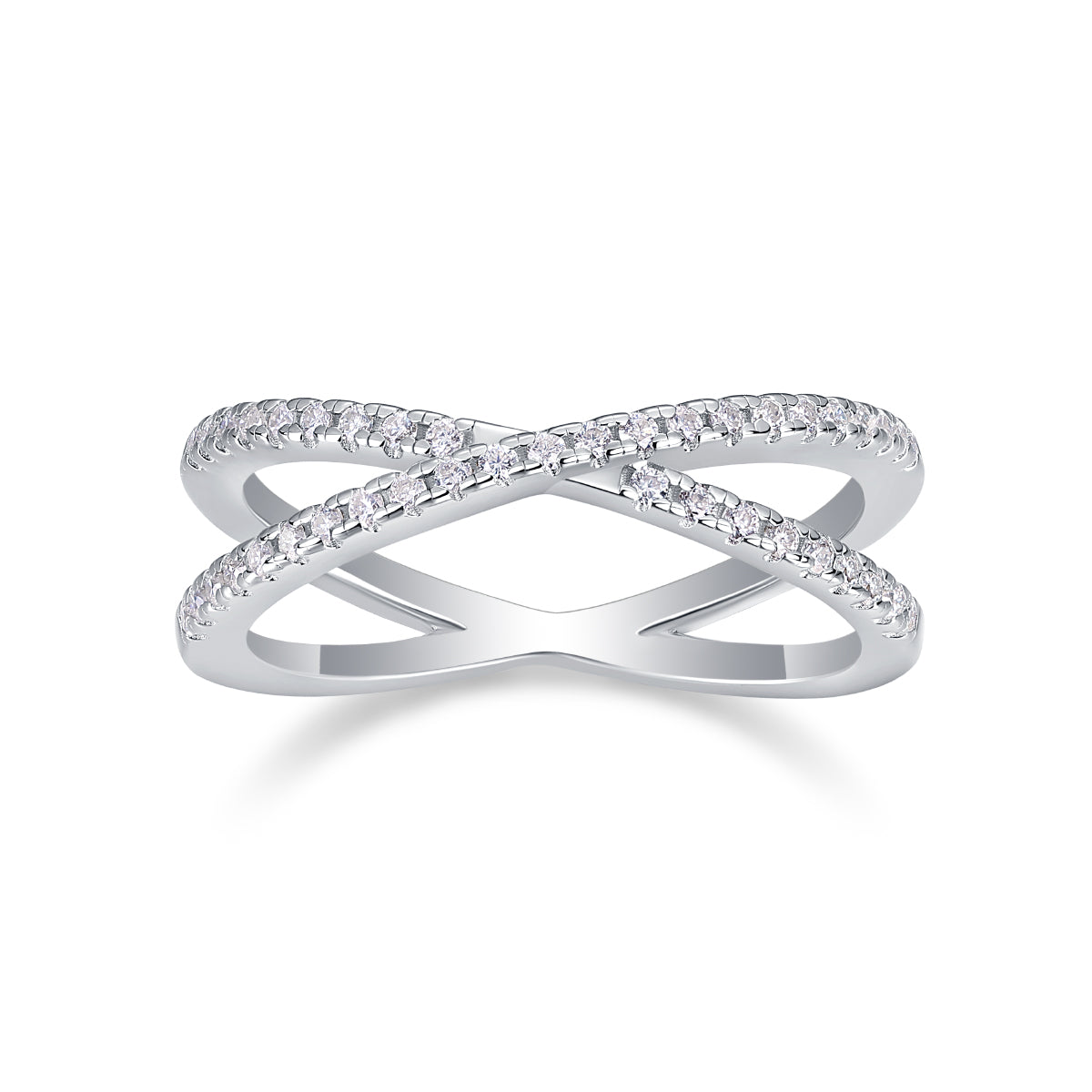Double Band Pavé Ring