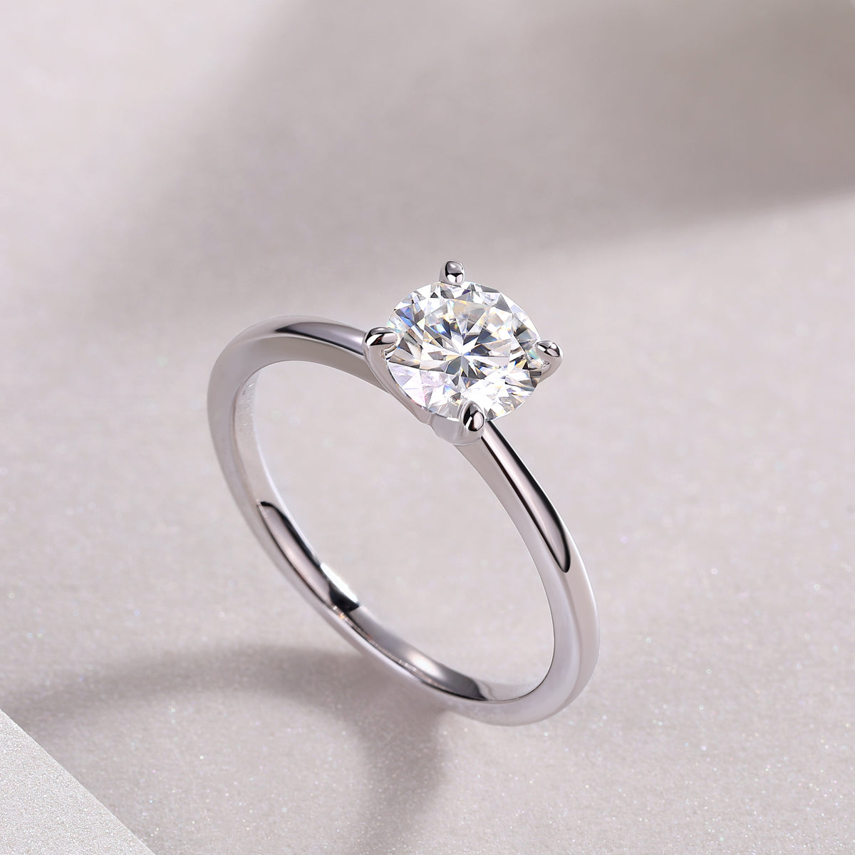 Four-Prong Solitaire Ring