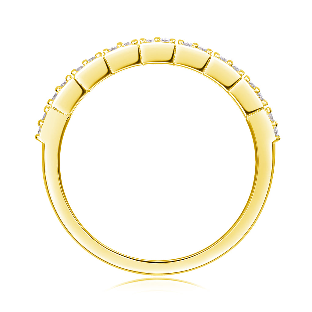 Double Row Pavé Band