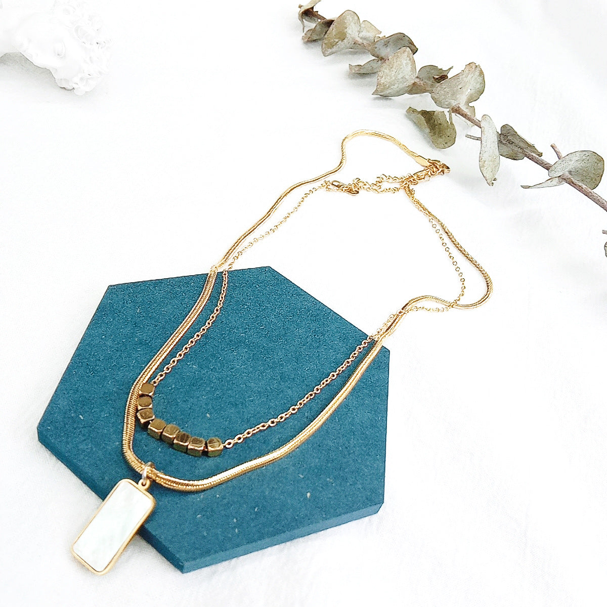 Mother-of-Pearl Layered Necklace