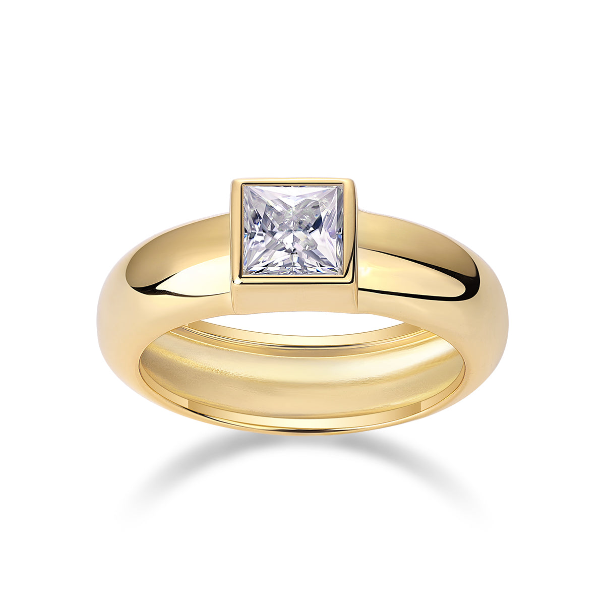 Gold Square Bezel Band