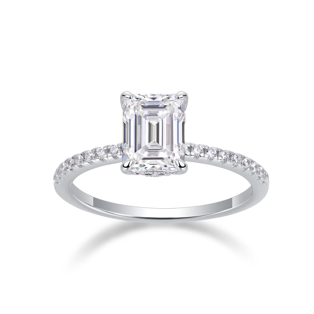 Octagon-Cut Ring