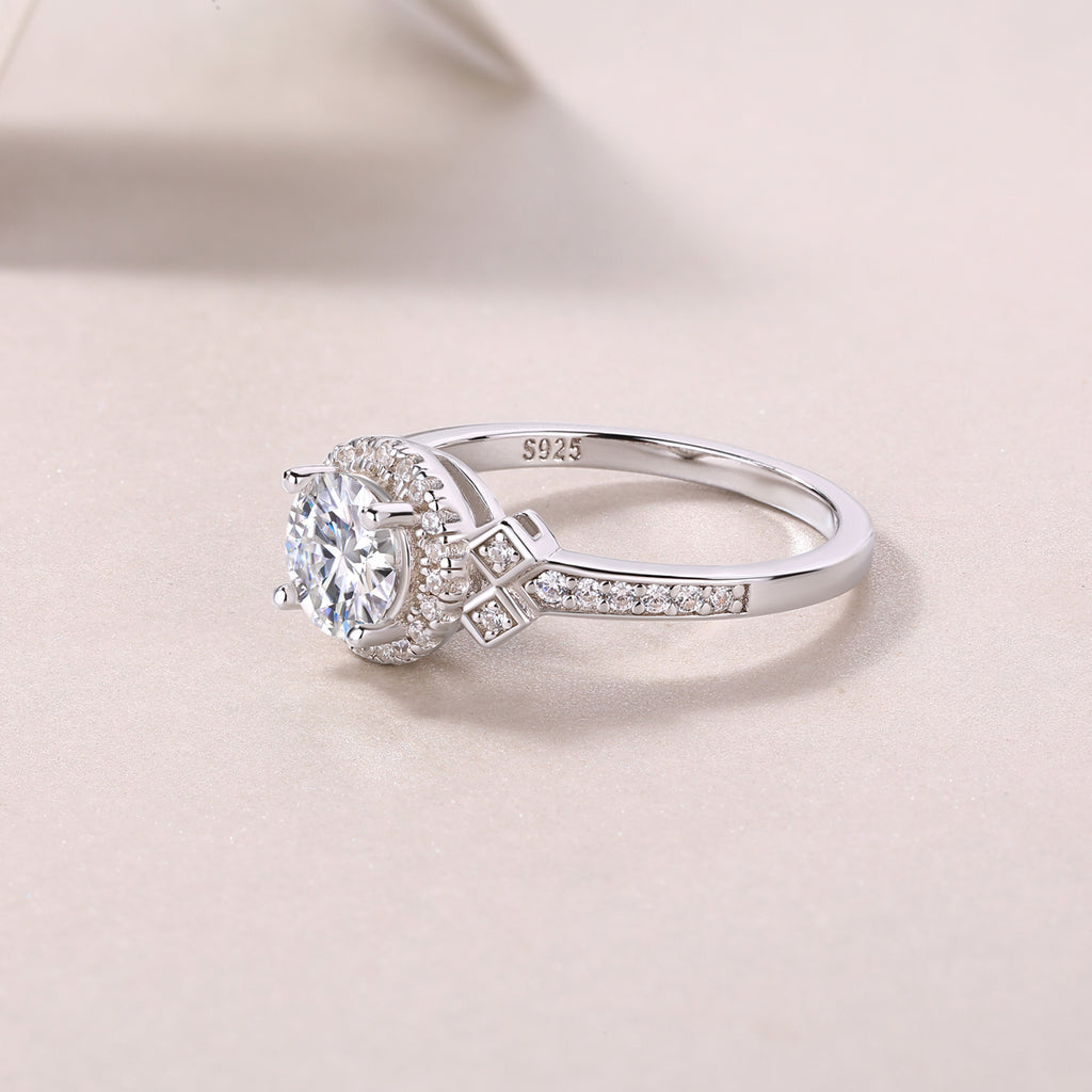 Cathedral Halo Ring