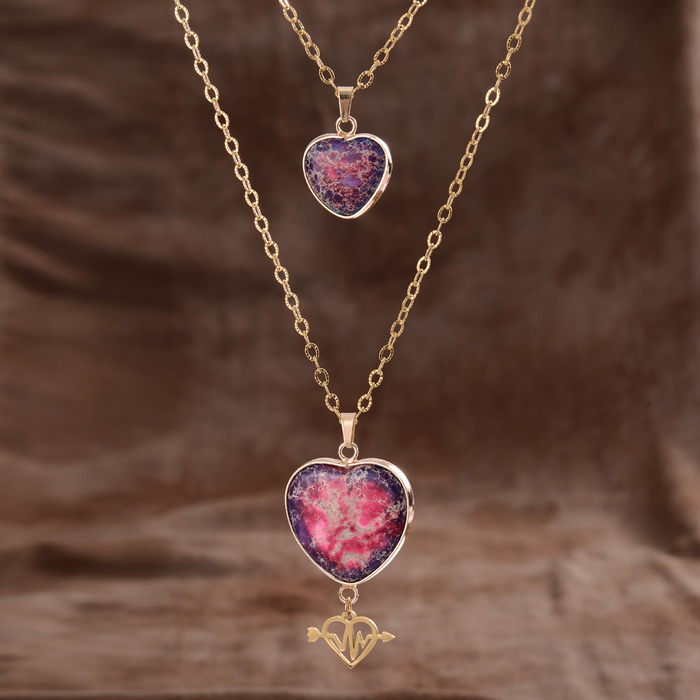 Gemstone Shield Necklace