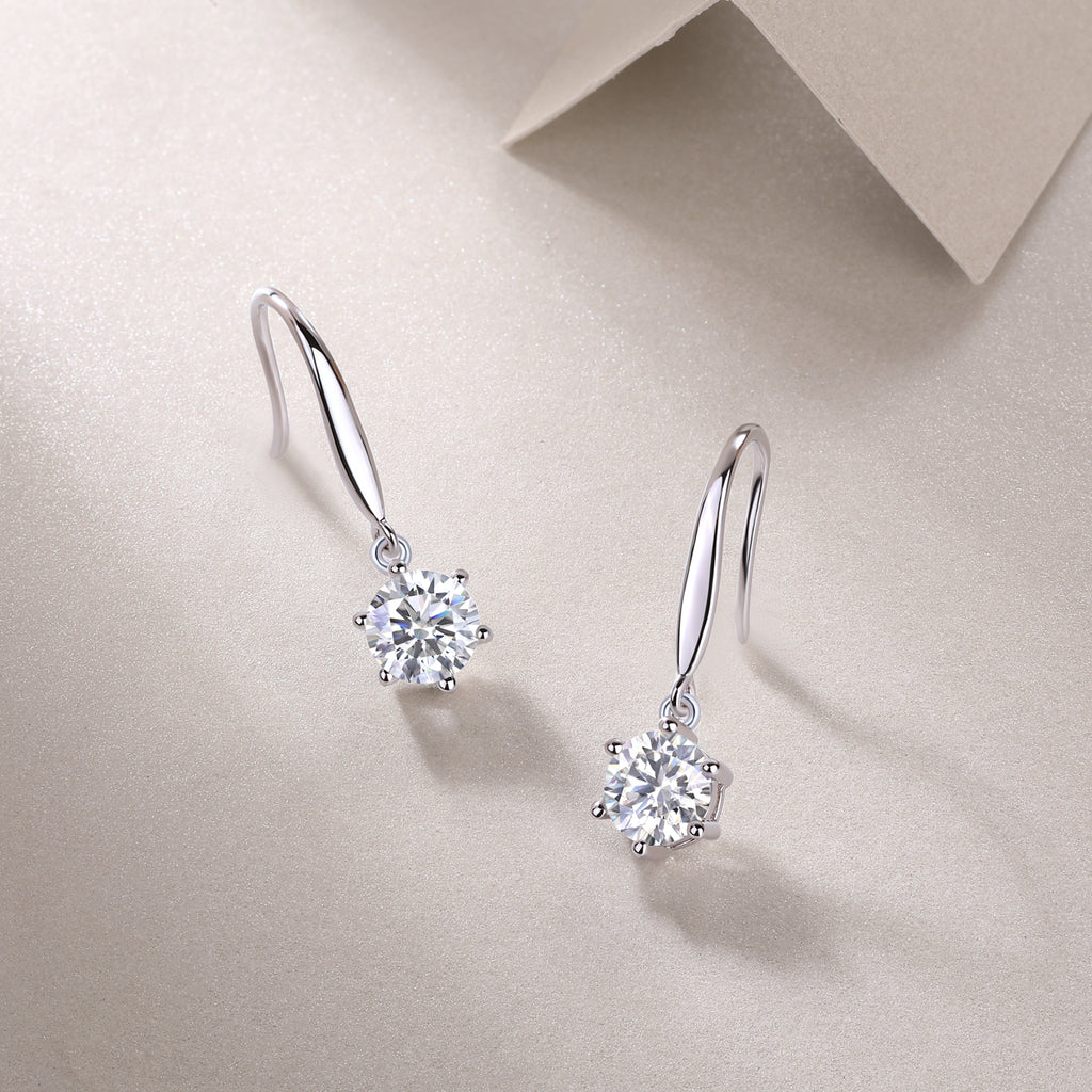 Solitaire Drop Earrings