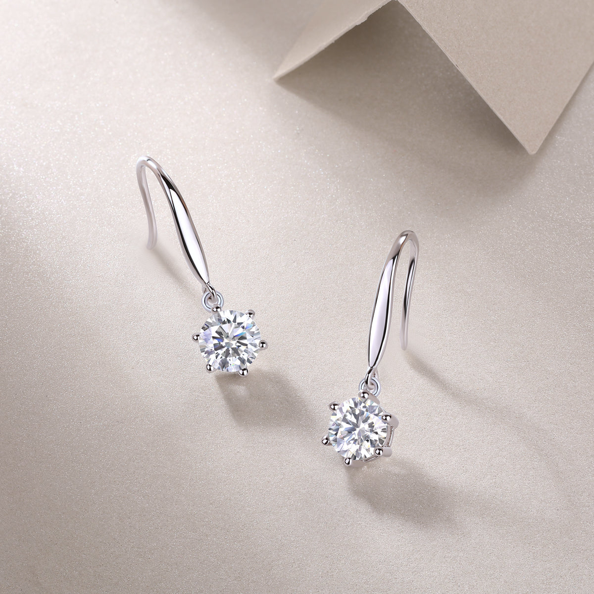 Solitaire Drop Earrings