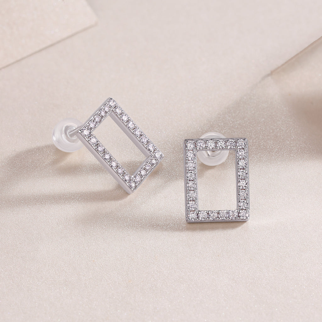 Open Rectangle Studs