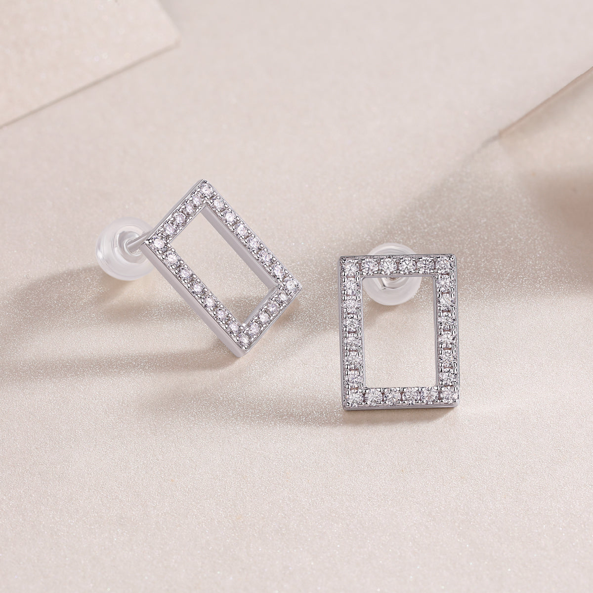 Open Rectangle Studs