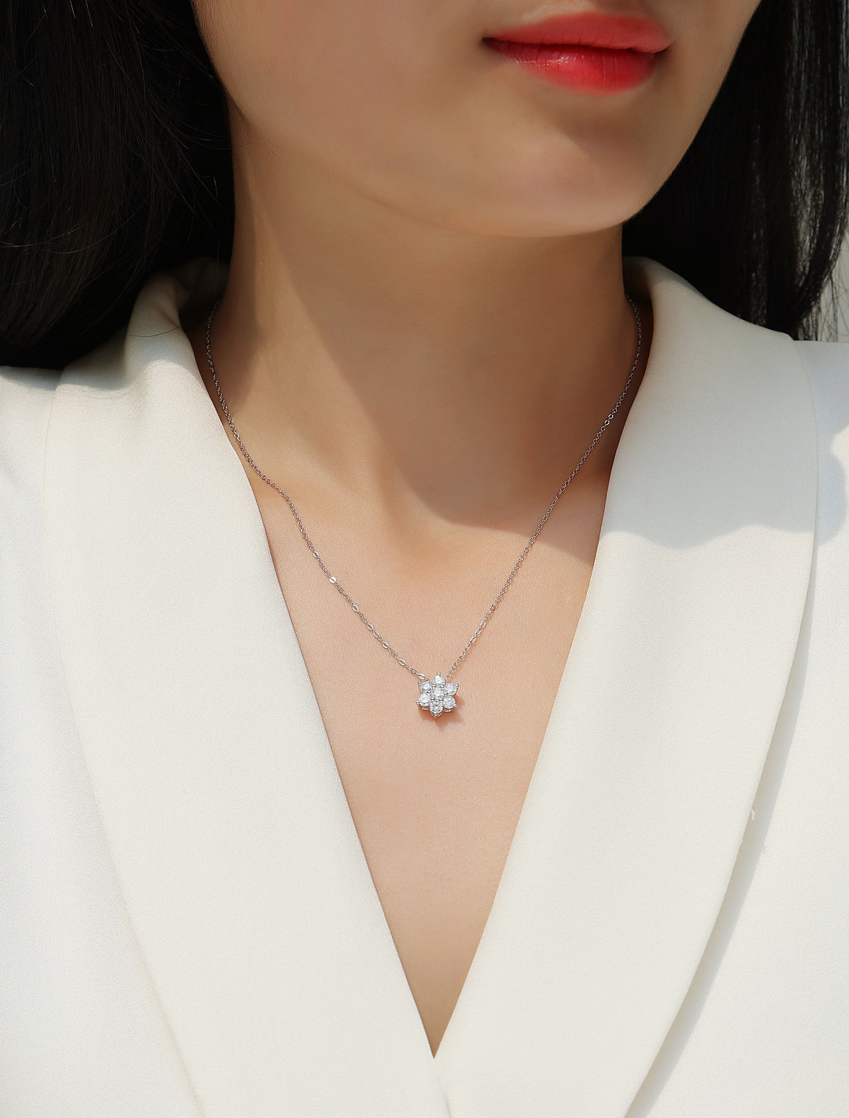 Fluttering Snowflake Pendant