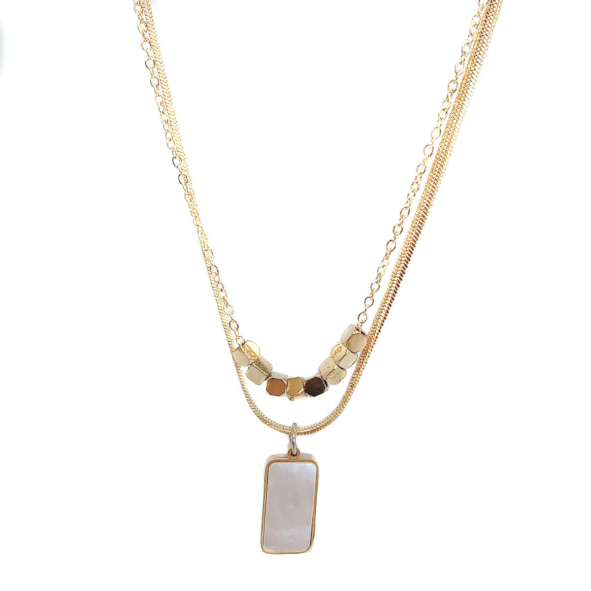 Mother-of-Pearl Layered Necklace