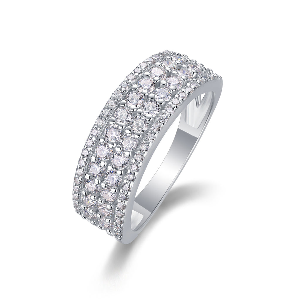 Multi-Row Pavé Ring