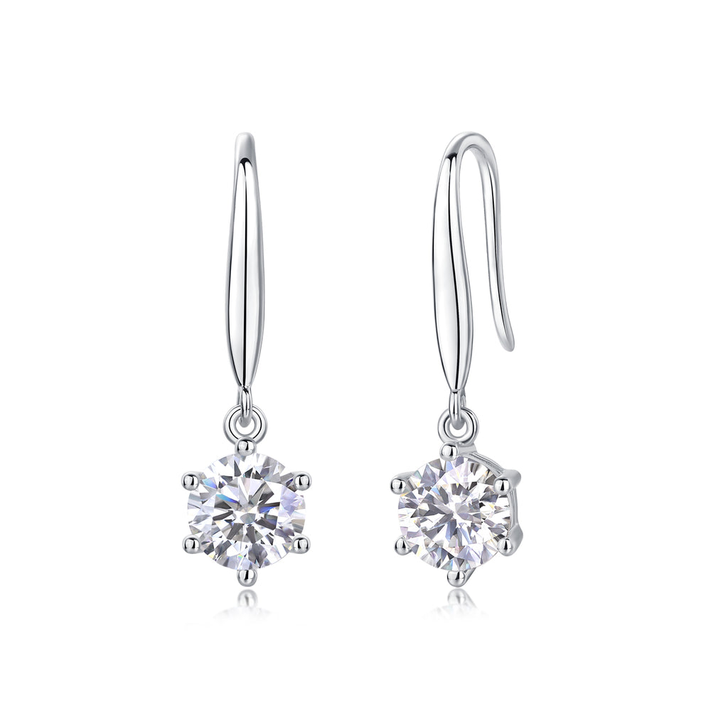 Solitaire Drop Earrings