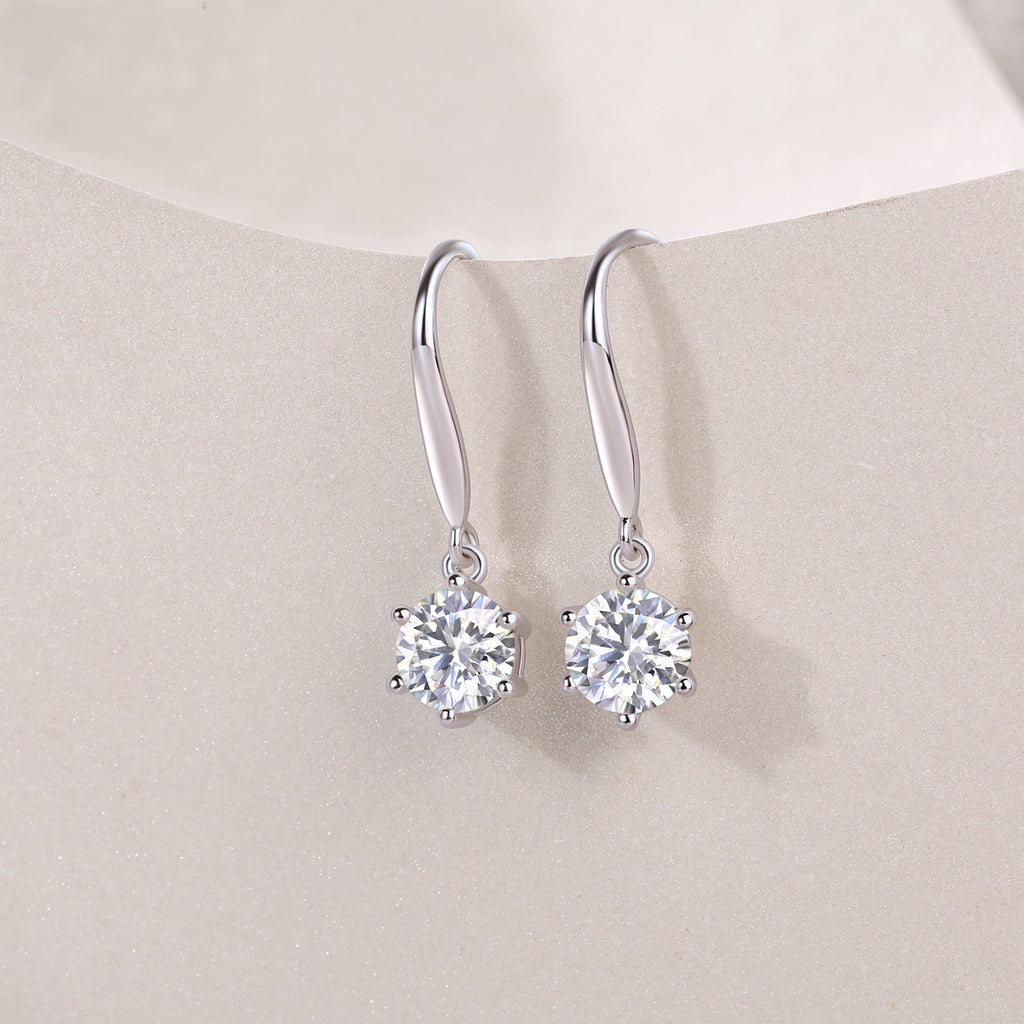 Solitaire Drop Earrings