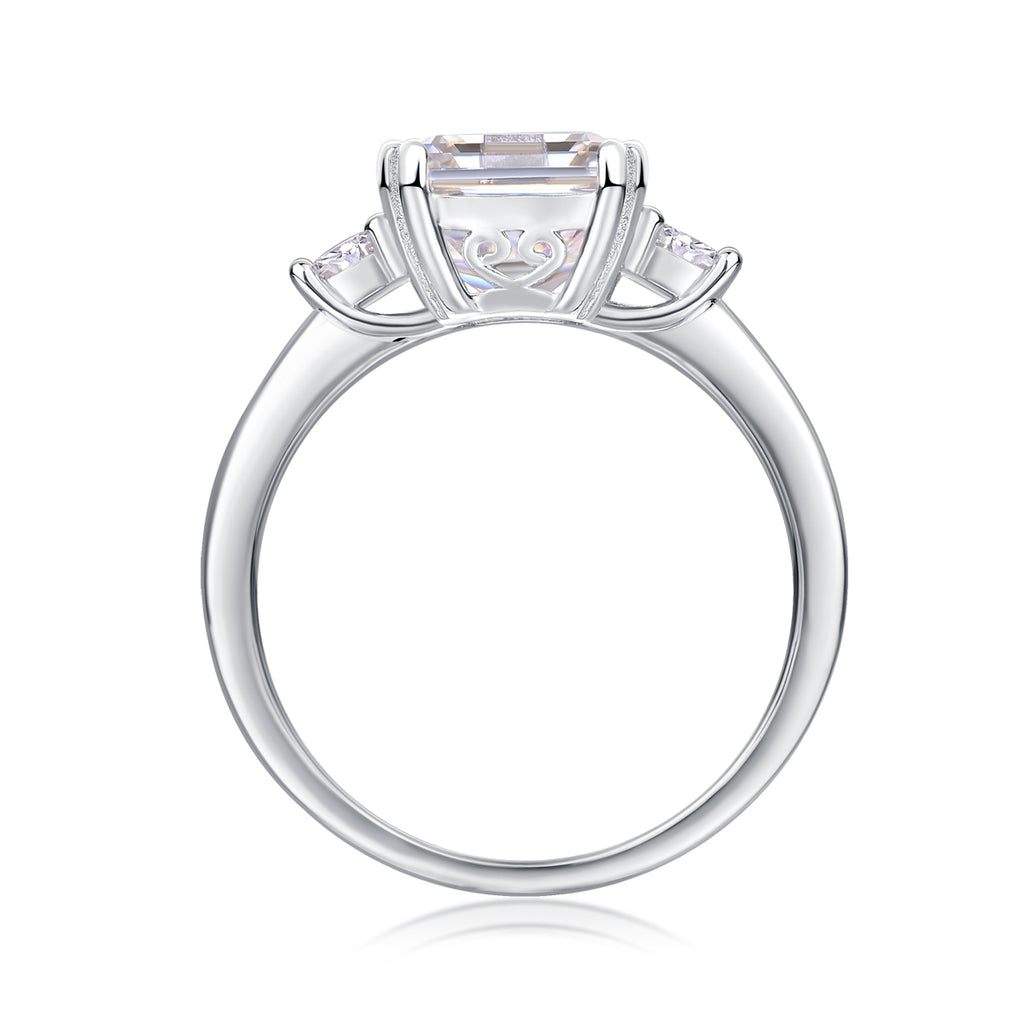 Three-Stone Emerald-Cut Ring