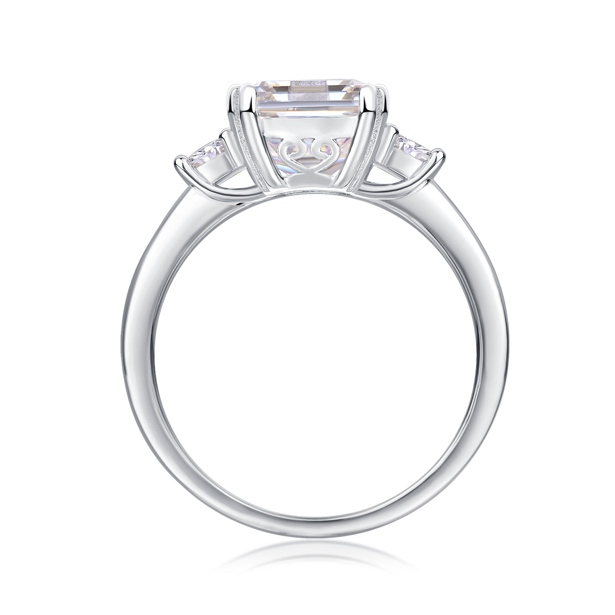 Three-Stone Emerald-Cut Ring
