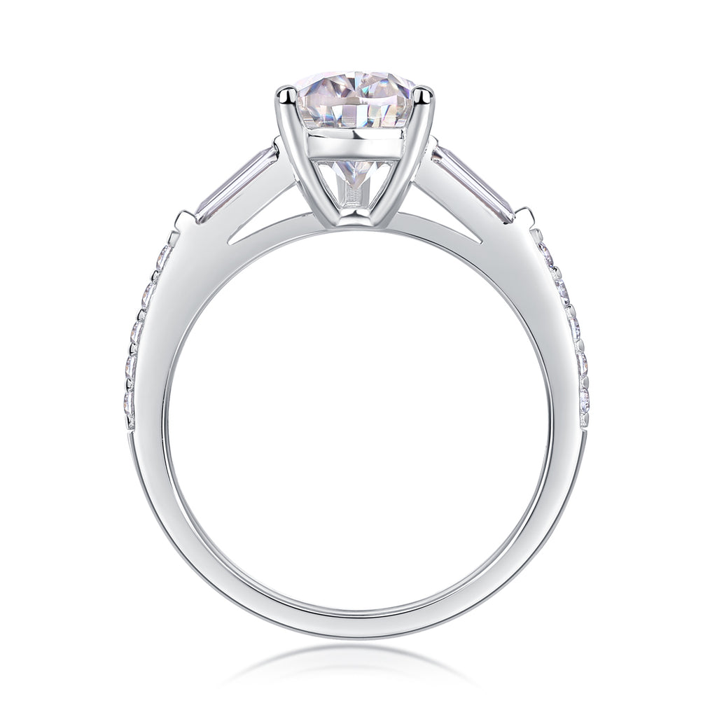 Pear & Baguette Ring