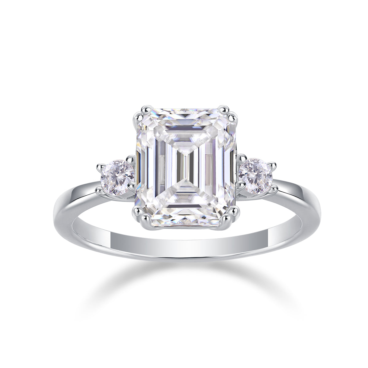 Three-Stone Emerald-Cut Ring