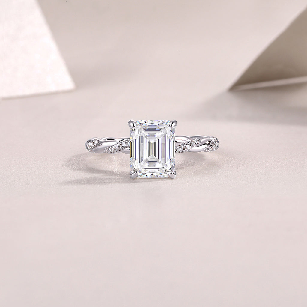 East-West Emerald Ring