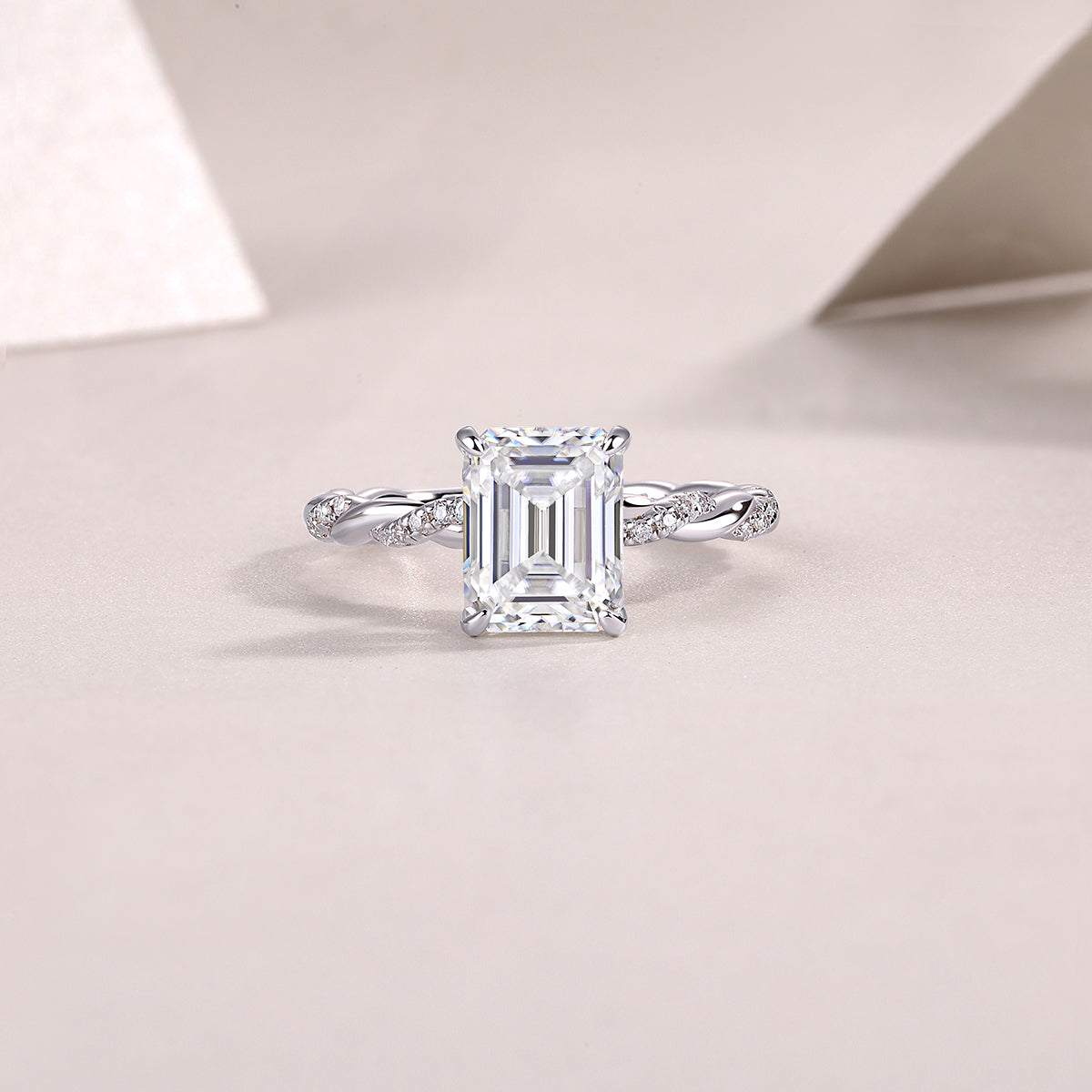 East-West Emerald Ring
