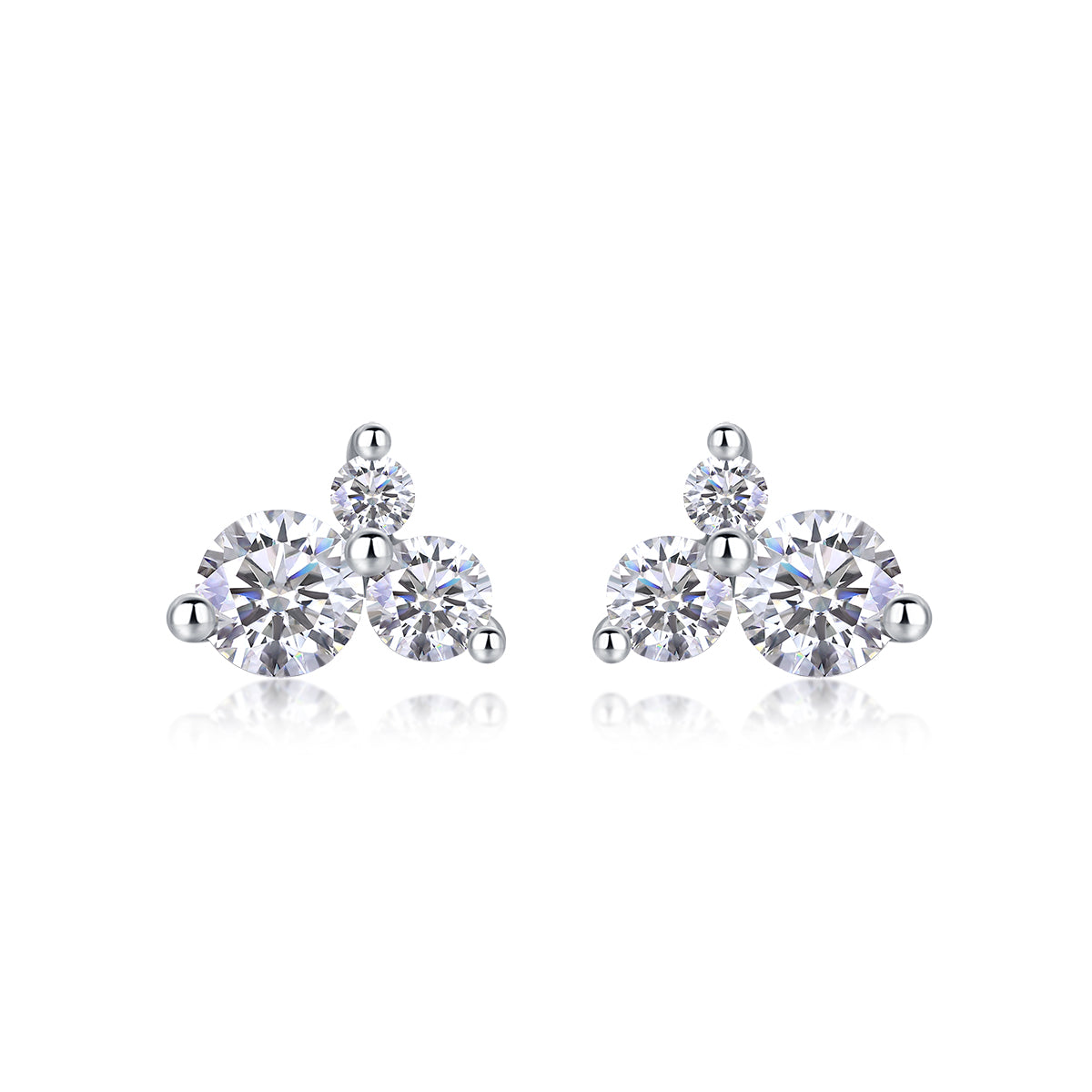 Triple Stone Studs