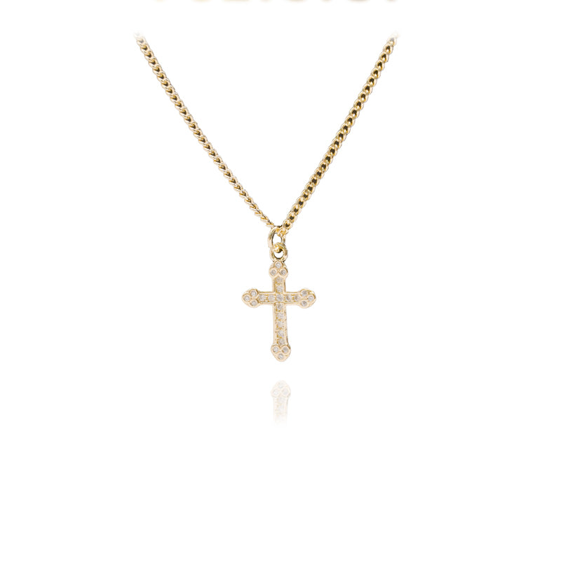 Cross & Heart Charm Choker