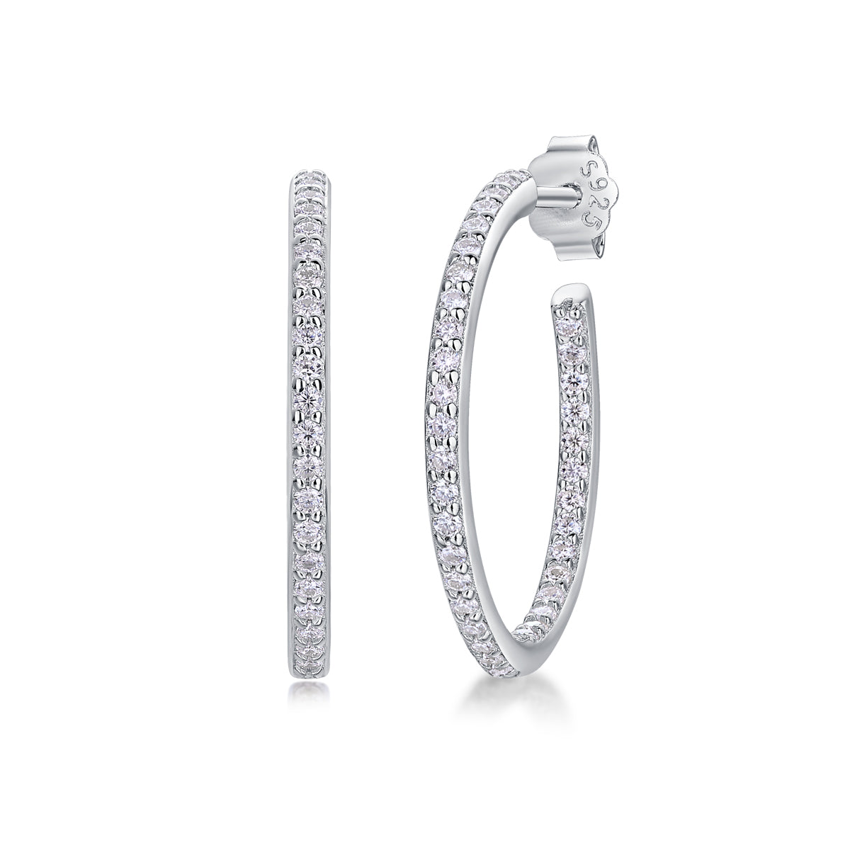 Ribbon Square Studs