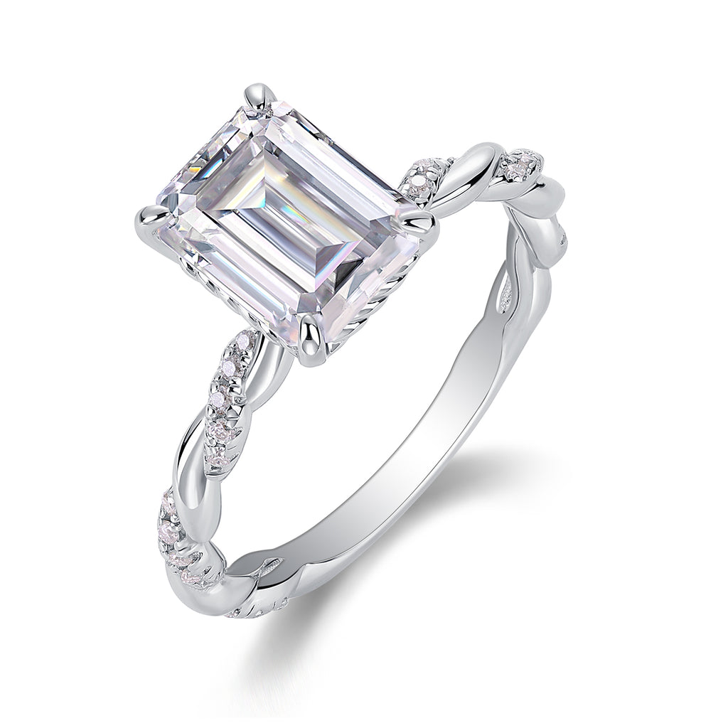 East-West Emerald Ring