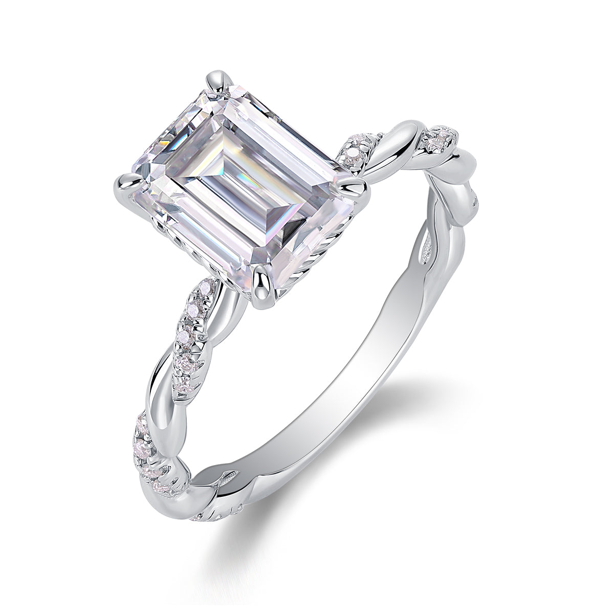 East-West Emerald Ring