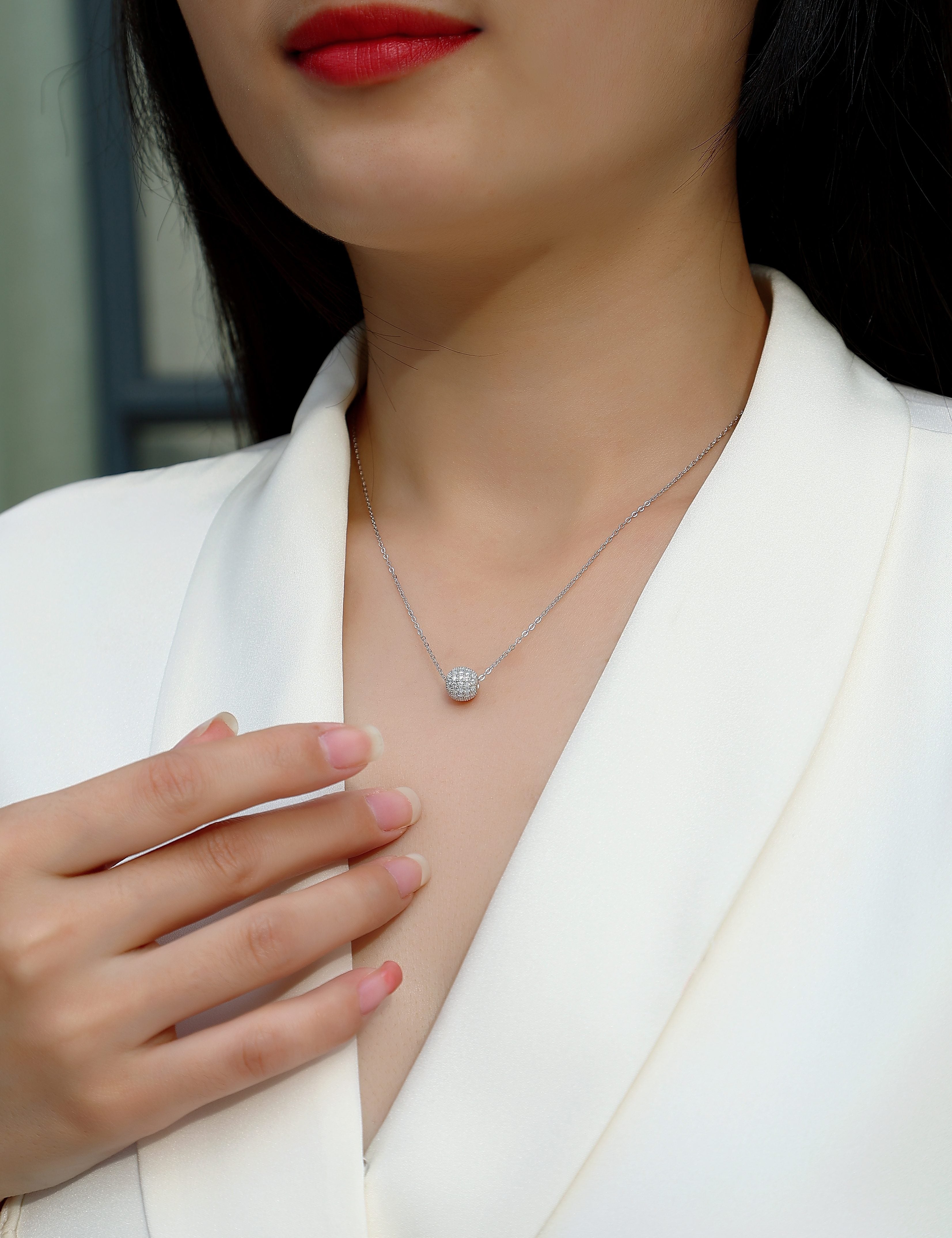 Pavé Sphere Necklace