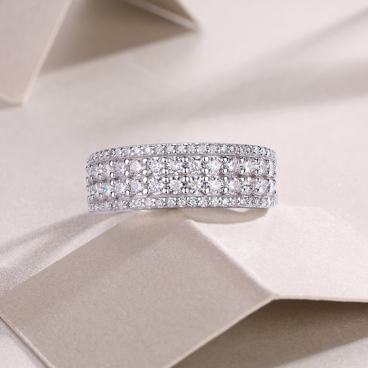 Multi-Row Pavé Ring