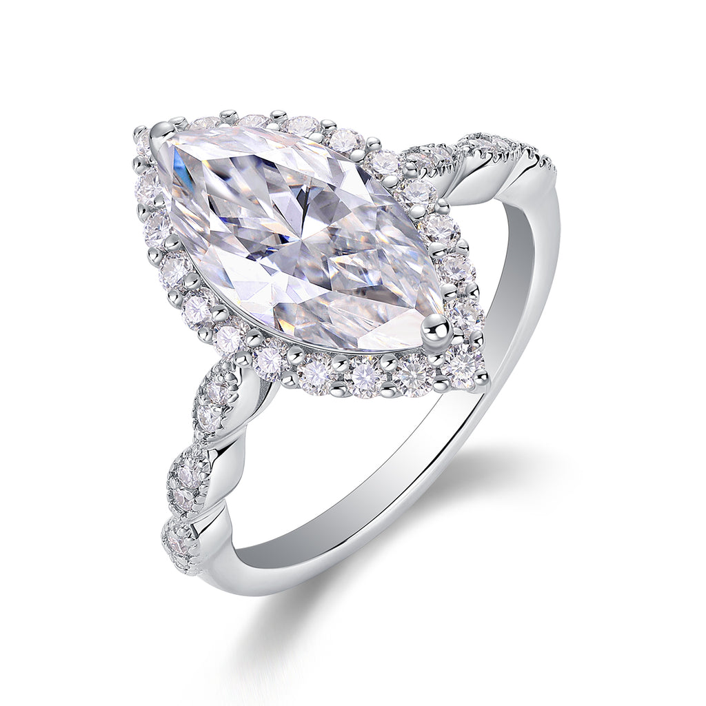 Marquise Halo Ring