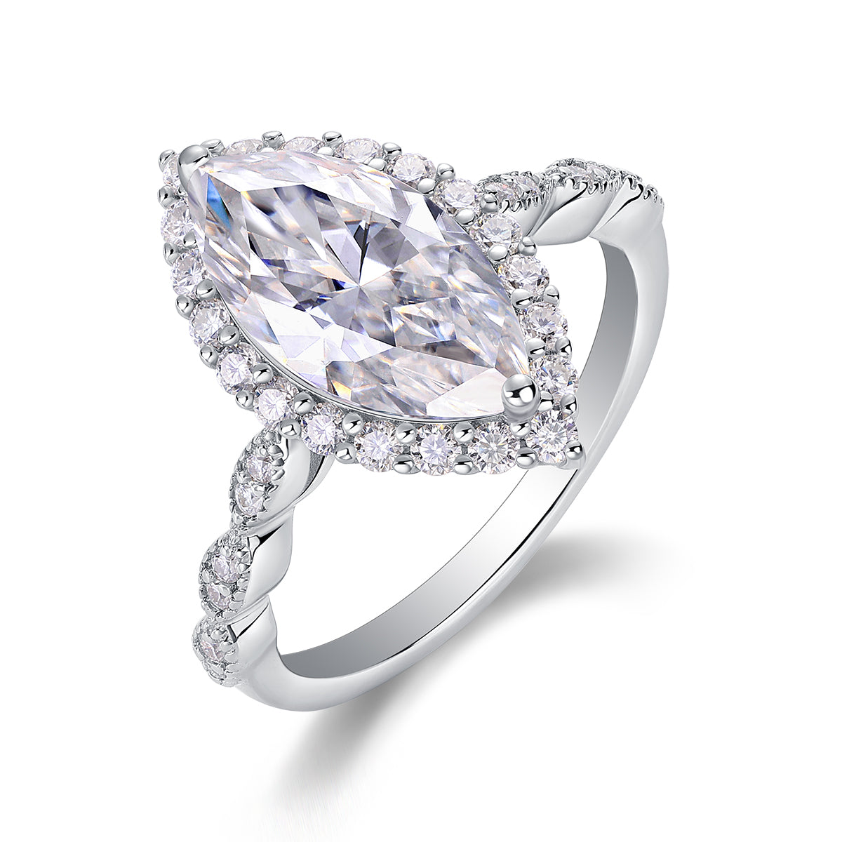 Marquise Halo Ring