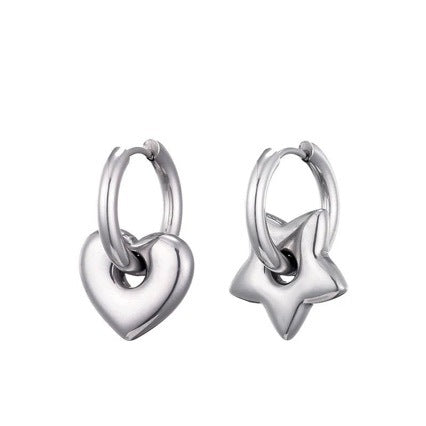 Charm Huggie Hoops