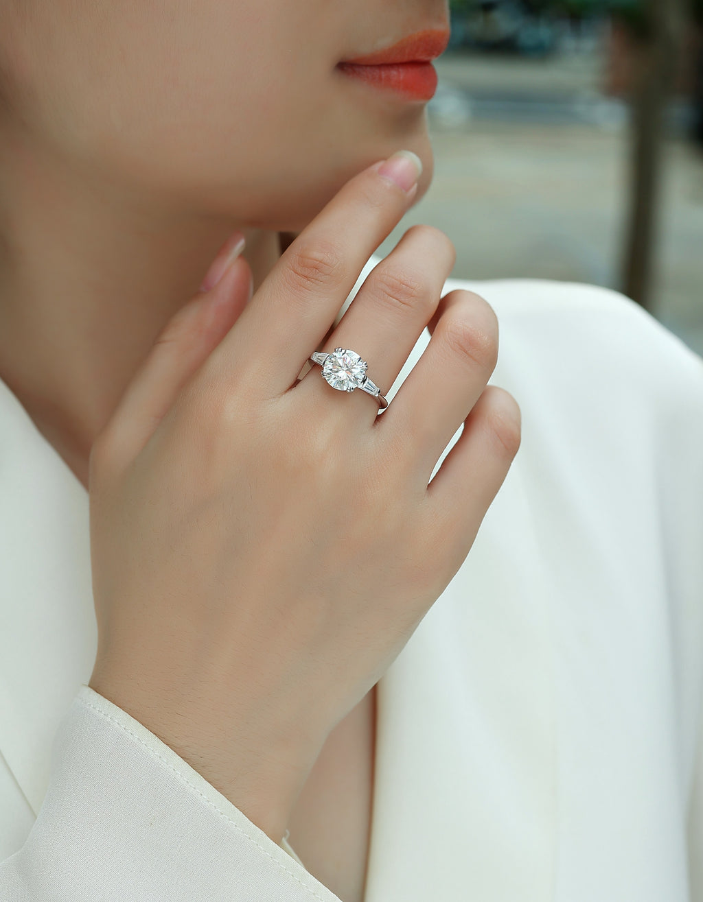 Step Solitaire Ring
