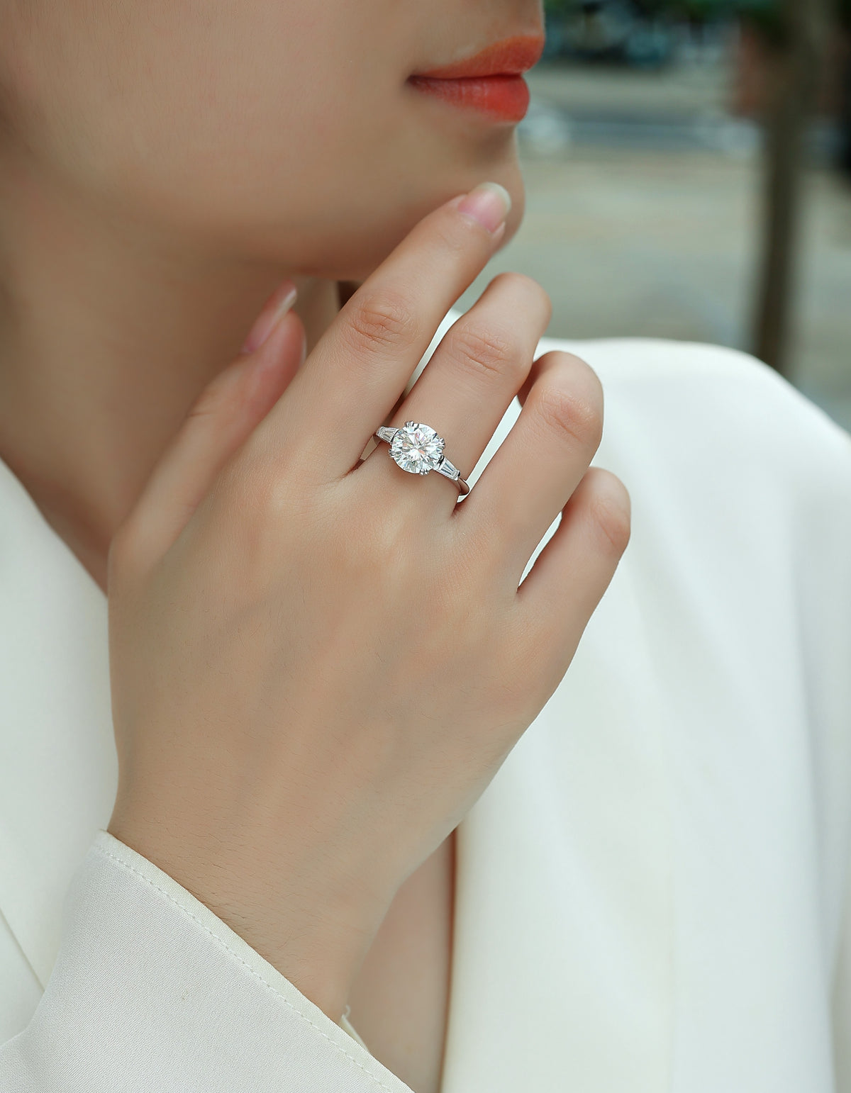 Step Solitaire Ring