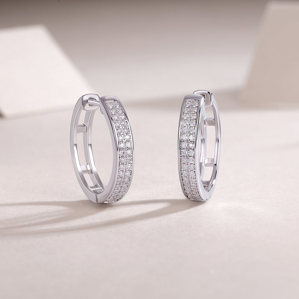 Double Pavé Hoops