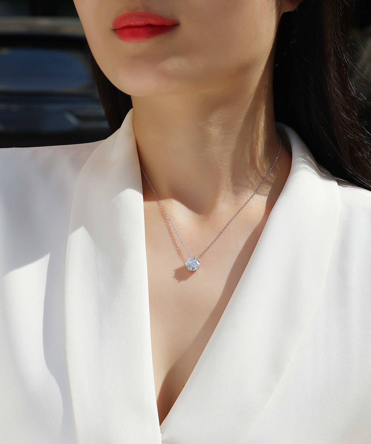 Rose Solitaire Pendant