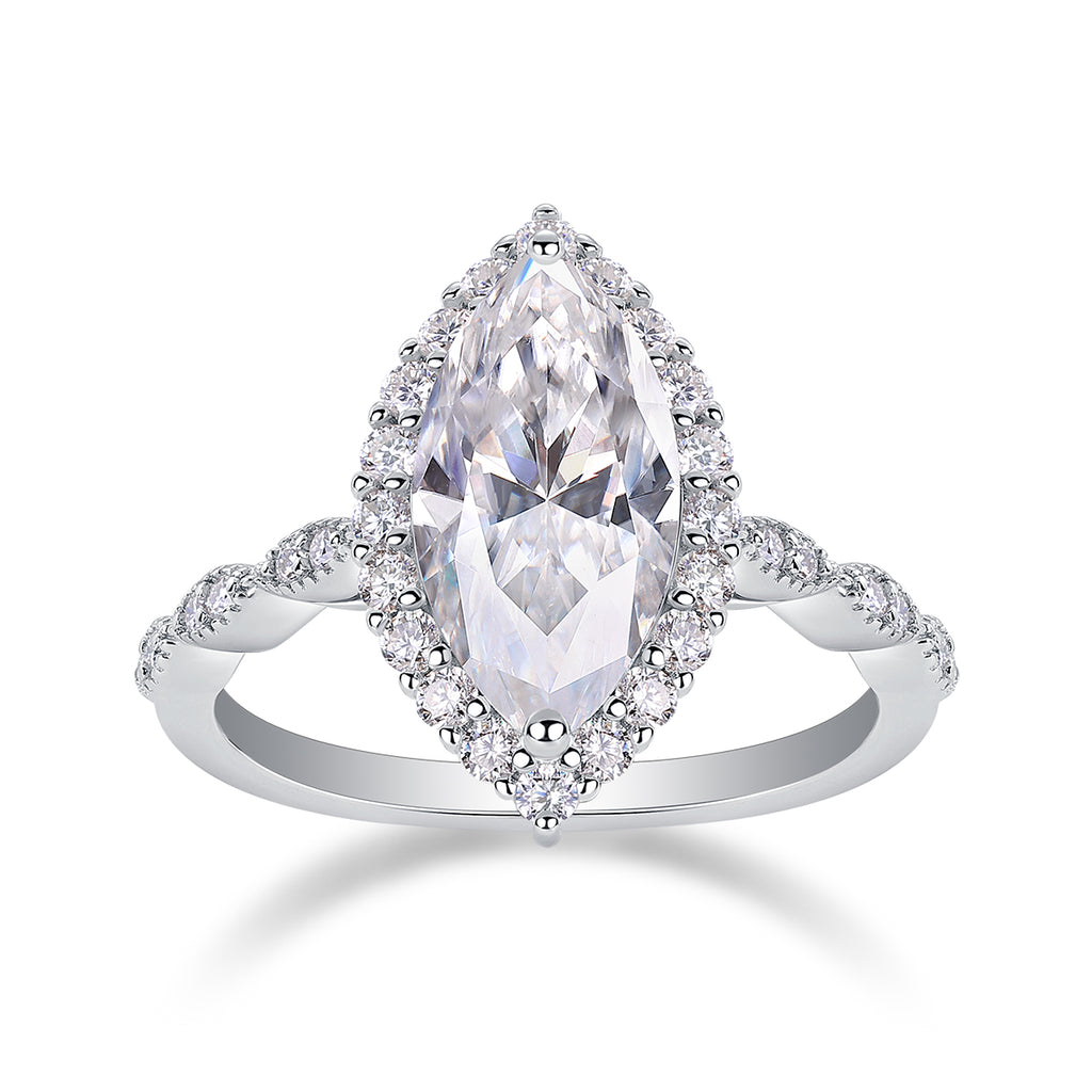 Marquise Halo Ring